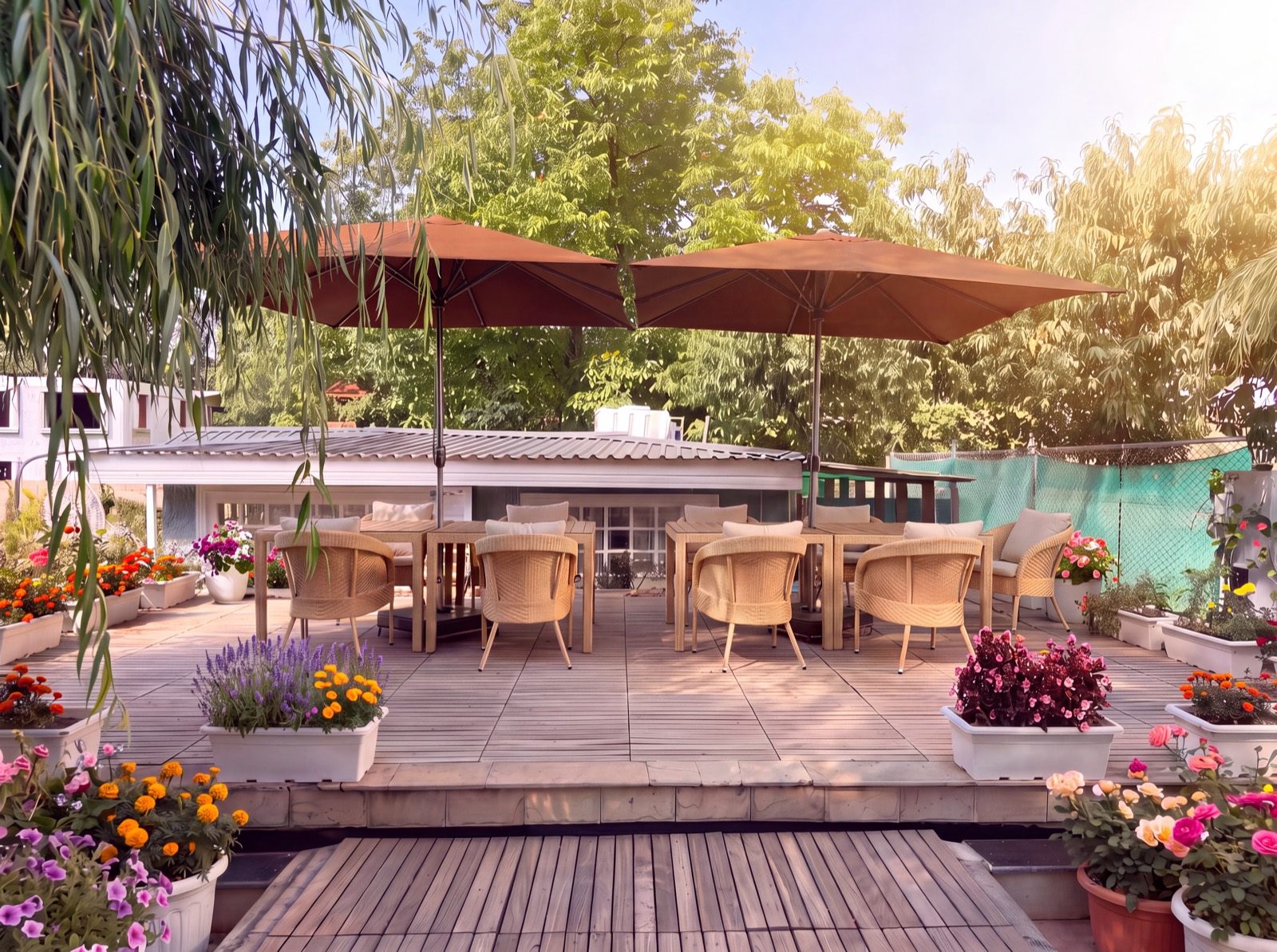 The terrace