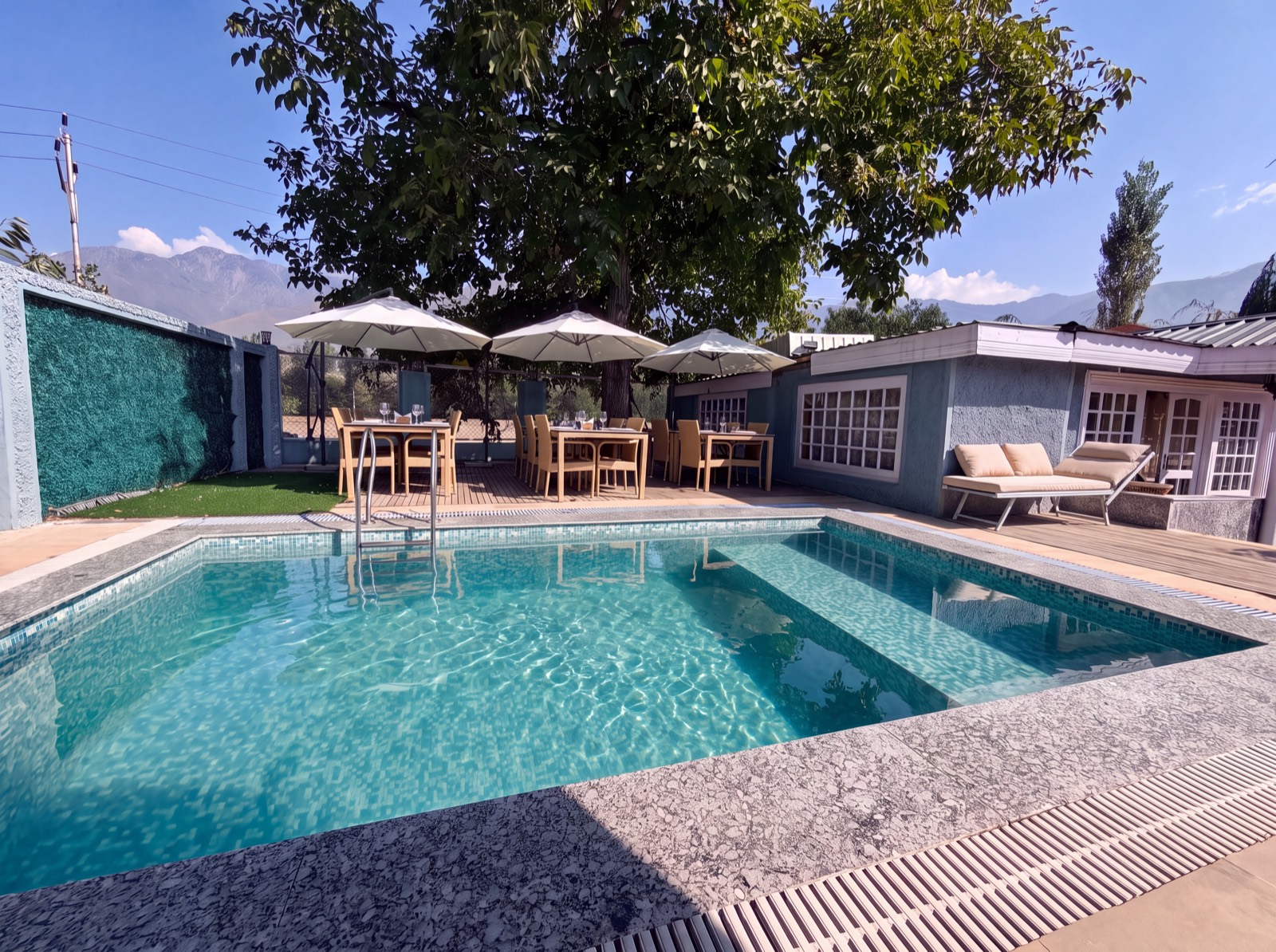 The pool deck